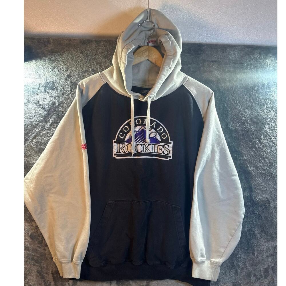 VTG Y2K Stitches x Genuine Merchandise Colorado Rockies OG Big Logo Hoodie XL